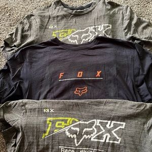 3 mens fox racing tshirt